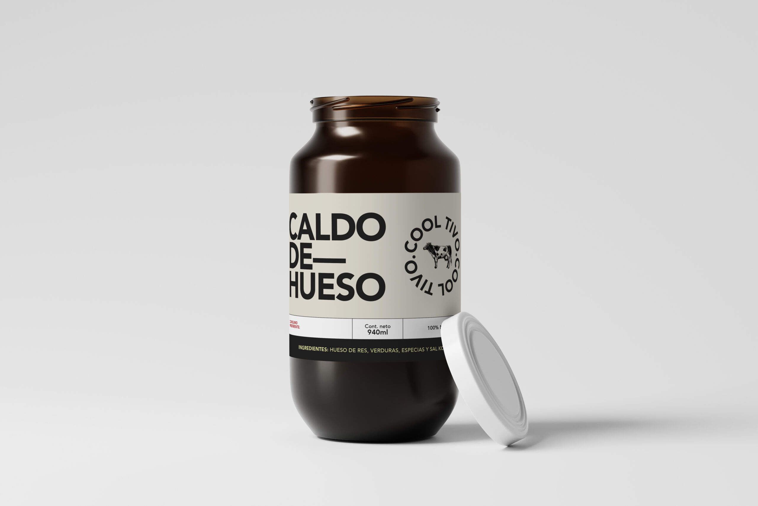 cooltivo branding caldo hueso